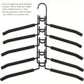 Space-Saving 5-in-1 Multi-Layer Clothes Hanger with Detachable Pants Rack and Anti-Slip Sponge - Durable Metal Organizer for T-Shirts, Jeans & More