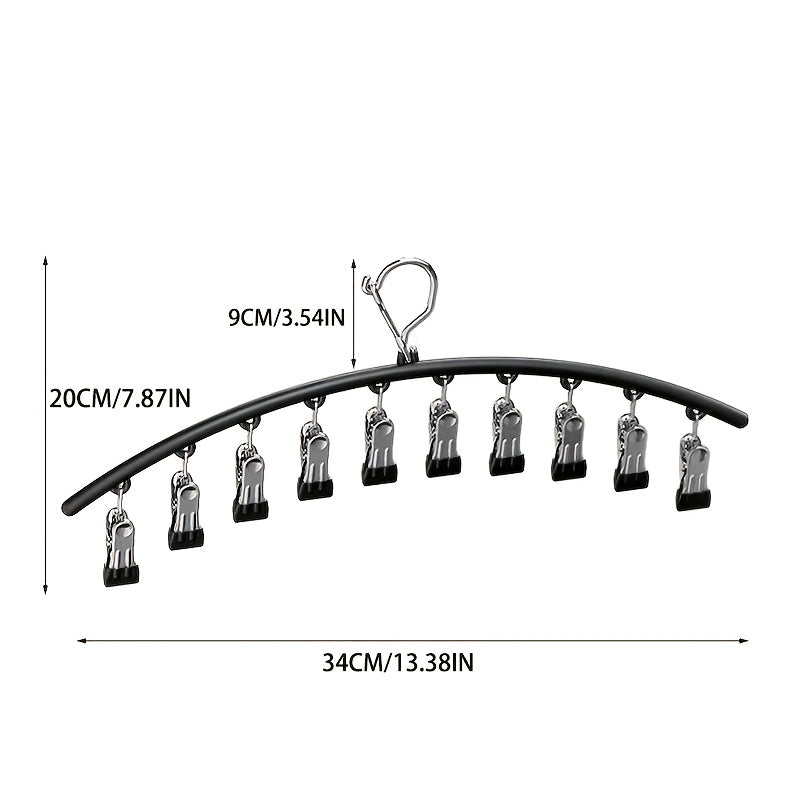 4pcs/2pcs/1pc, Space-saving Curved Hangers, Suitable For Yoga Pants And Leggings - Comes With 10 Closet Organizing Clips, Ideal For Pants And Socks Display In Clothing Stores
